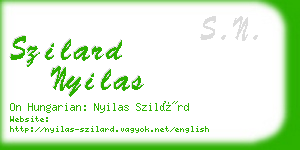 szilard nyilas business card